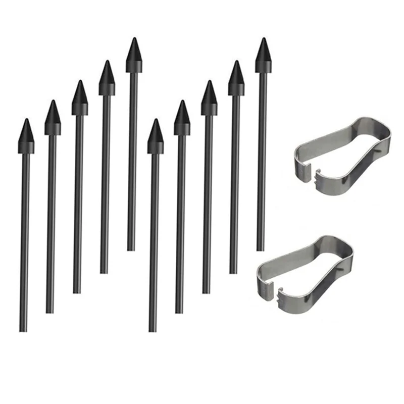 

For Samsung Stylus Nib S6 Nib S7 Refill N10 Replaceable S22 Nib N20 Universal Refill 10 Black Refills + 2 Clips