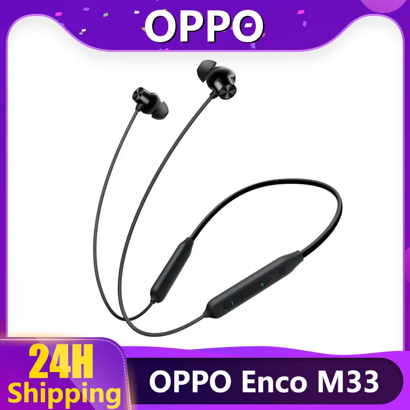 Original OPPO Enco M33 Wirelesss Earphone 45dB Noise Cancelling Sports Wireless Heahphone 28 Hours Battery Life IP55