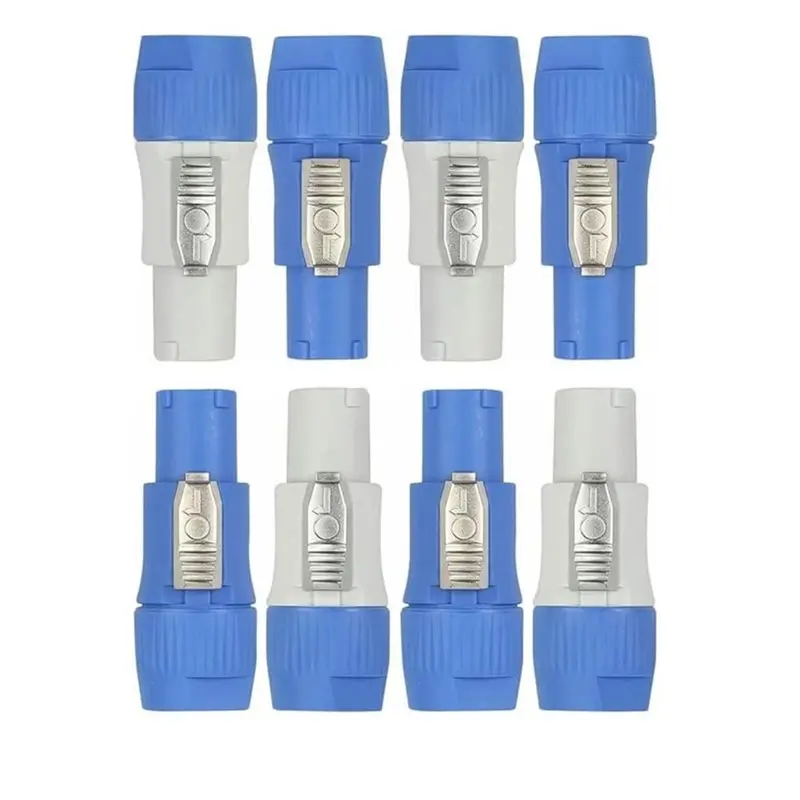 FULL-8Pcs Powercon Connector 3 XLR AC Audio Stage Circular Connector Plug 3 Pins For Neutrik Powercon NAC3FCA/NAC3FCB