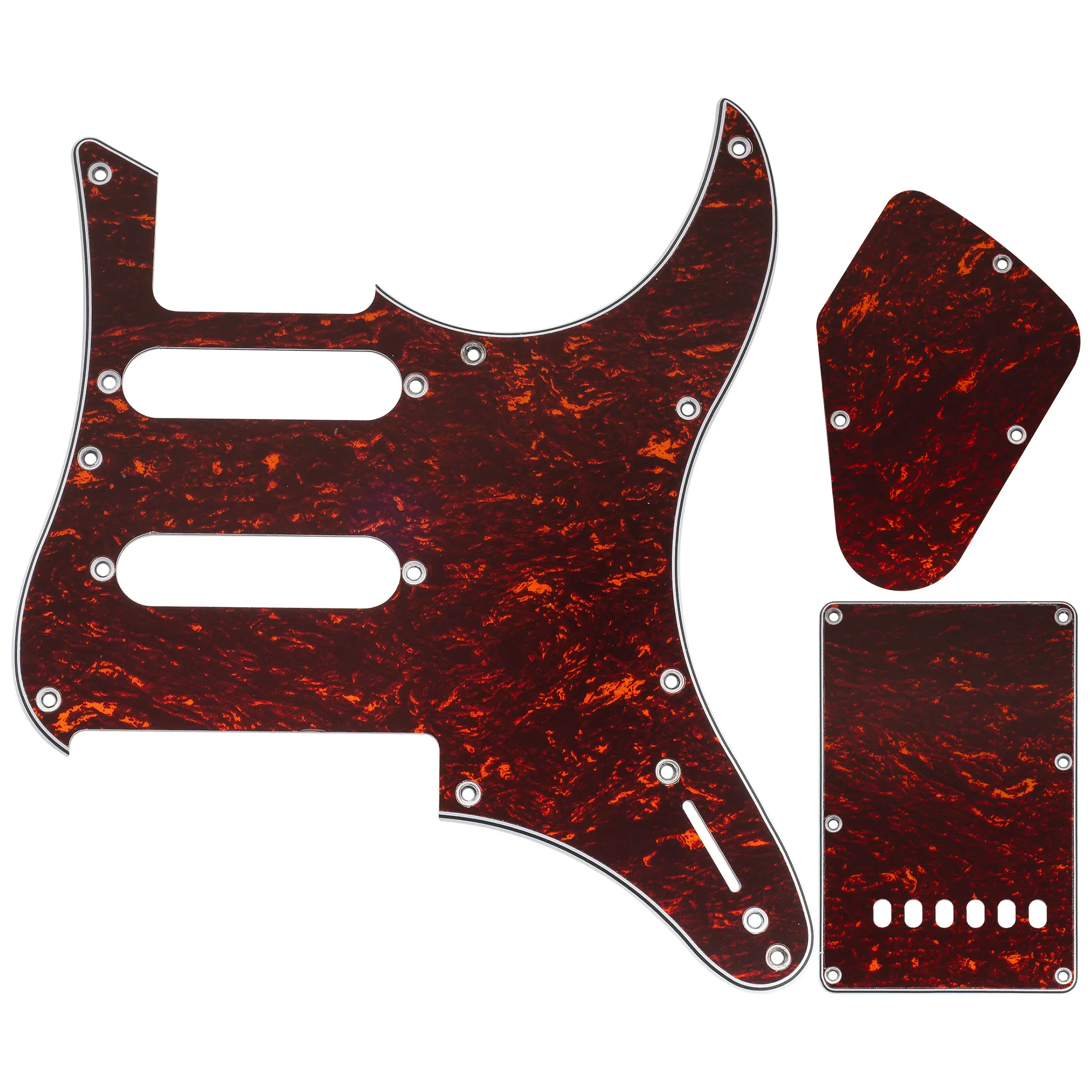 Musiclily Pro 9-Hole Guitar Pickguard and Backplate Set Tremolo Cover Control Cavity Cover for Yamaha PAC112V Electric Guitar