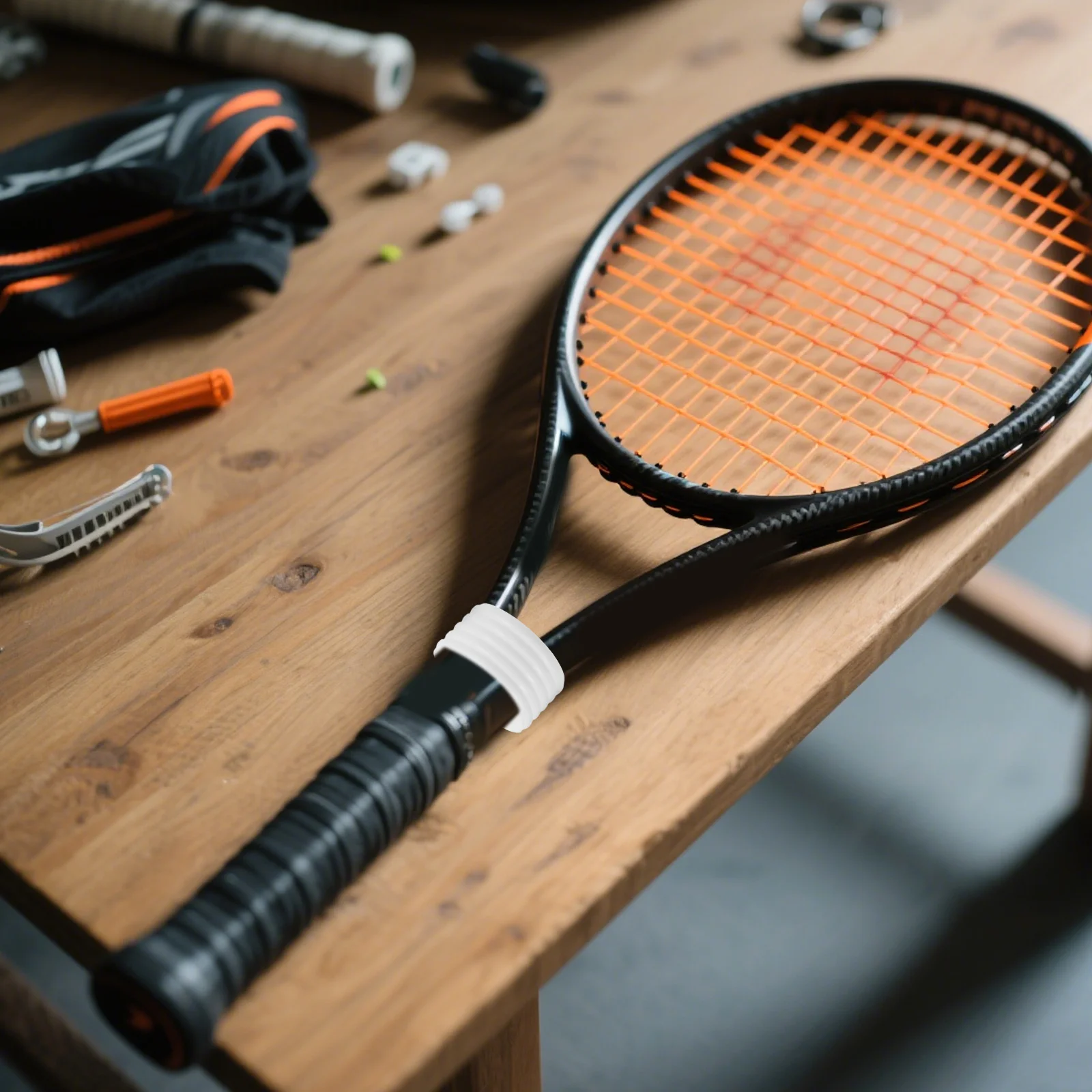 

12Pcs Tennis Racket Grip Stabilizer Silicone Bands Anti-Slip Sweat Absorbent Vibration Dampener for Badminton Squash Racquets