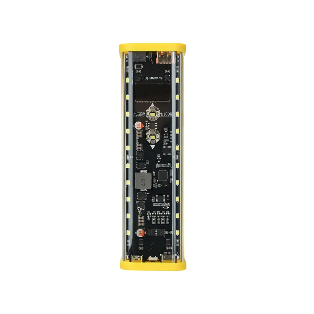 PD 100W Super-Schnell-Lade-Powerbank-Gehäuse 8-Zellen 21700 Batteriehalter für Handy-Stromversorgung mit Hochleistungs-LED-Licht – Detail 17