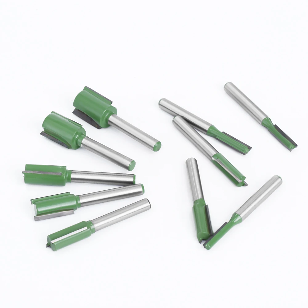 Imagem -03 - Lavie-single Duplo Flauta Straight Bit Fresadora Carboneto de Tungstênio Router Bit Carpintaria Mc06020t11 mm Shank 11 Pcs