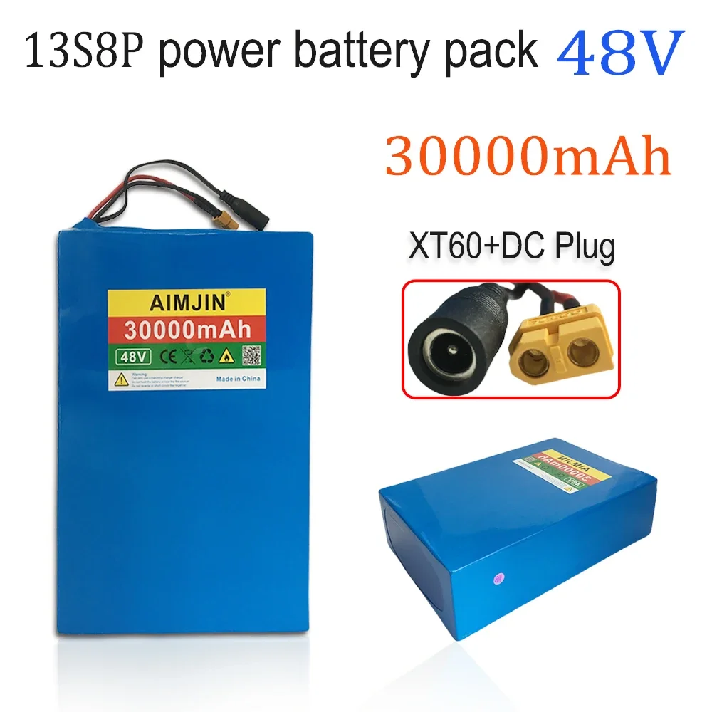 

Scooter Lithium Battery 13S8P 48V 30Ah Electric Bicycle 18650 BMS Power Lithium Battery Pack