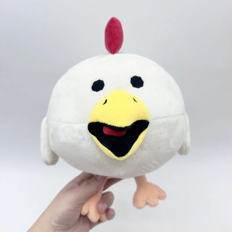 Muñeco de juguete de peluche para correr, pistola de pollo, pequeño, blanco