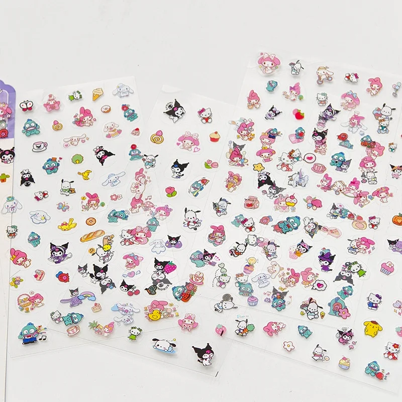 

20/40pack Sanrio Kuromi Melody Cinnamoroll Stickers Cute Scrapbooking DIY Diary Decorative Sealing Sticker Album Stick Label