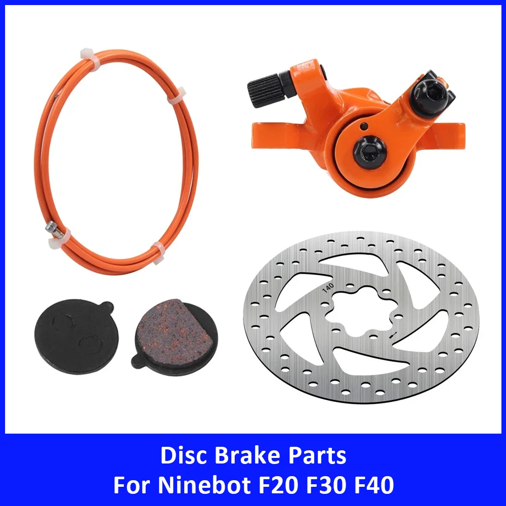

Disc Brake Parts for Ninebot F20 F30 F40 Electric Scooter Accessories 140mm 6Hole Brake Disc Brake Caliper Brake Cable Brake Pad