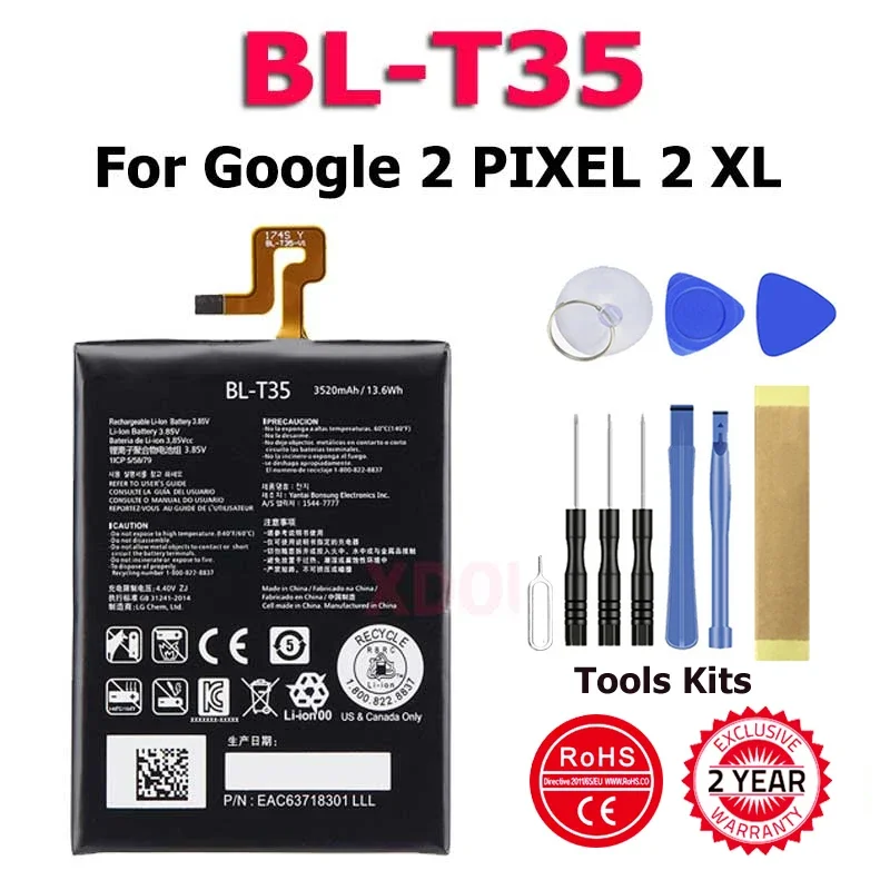 New Phone BL-T35 Battery For LG Google 2 Pixel 2 XL Send Accompanying Tool