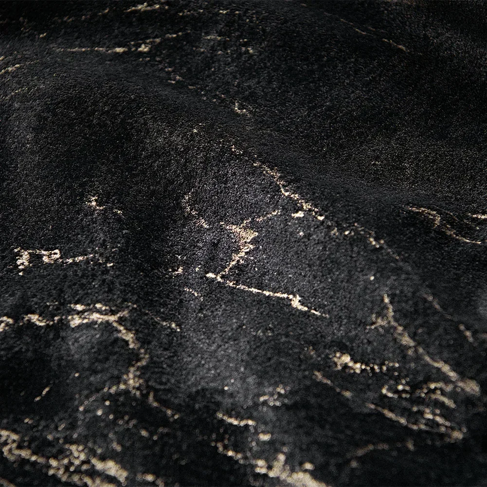 Hot Stamping Velvet Luxury Curtain for Living Room Black Blackout Retro European style Home Textile 1PC
