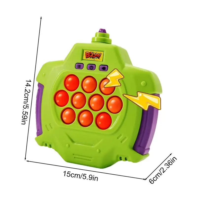 Jogo de bolso para crianças, Quick Push Bubble Toy Balões soprando Console de jogos competitivos Brinquedo Toupeira Bater Educacional, Alívio do estresse