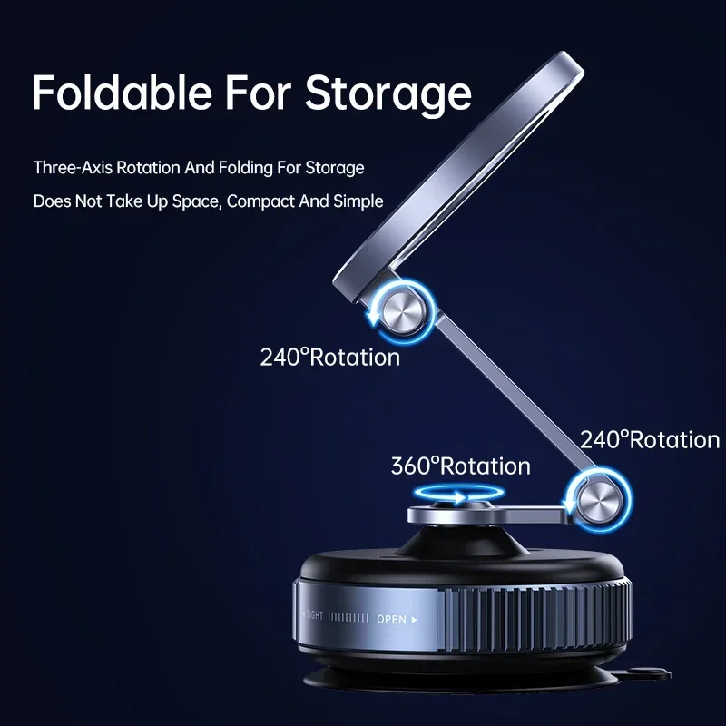 

LINIM 360 Rotating Vacuum Magnetic Suction Phone Holder Hands Free Extendable Magnetic Vacuum Phone Holder X54