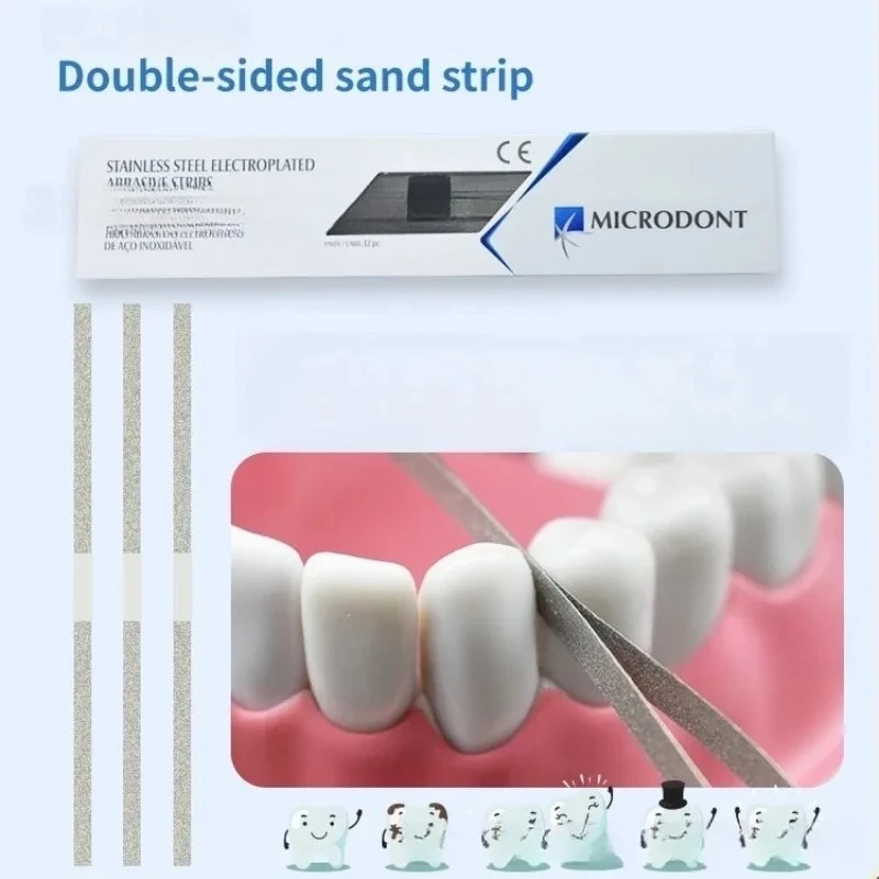 

2Packs Dental Metal Polishing Stick Strips Alumina Plated Sanding Surface Single Double Side Dentist Lab Materials