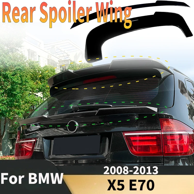 

Car Spoiler Wing Lip for BMW X5 E70 2008-2013 Rear Top/Trunk Lid Tail Fin Trim Body kits Tuning Guard Board External Decoration
