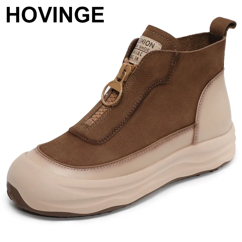 

Casual High-Top Boots Women's oes Thi Bot Heightening Leisure All-Match Sports oes Head Layer Cowhide Waterproof