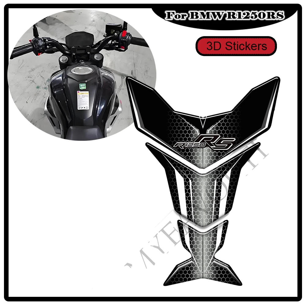 

Motorcycle For BMW R1250RS R 1250 RS R1250 Tank pad Gas Fuel Oil Kit Knee Fish BoneAnti-scratch Protection 3D Stickers Decals