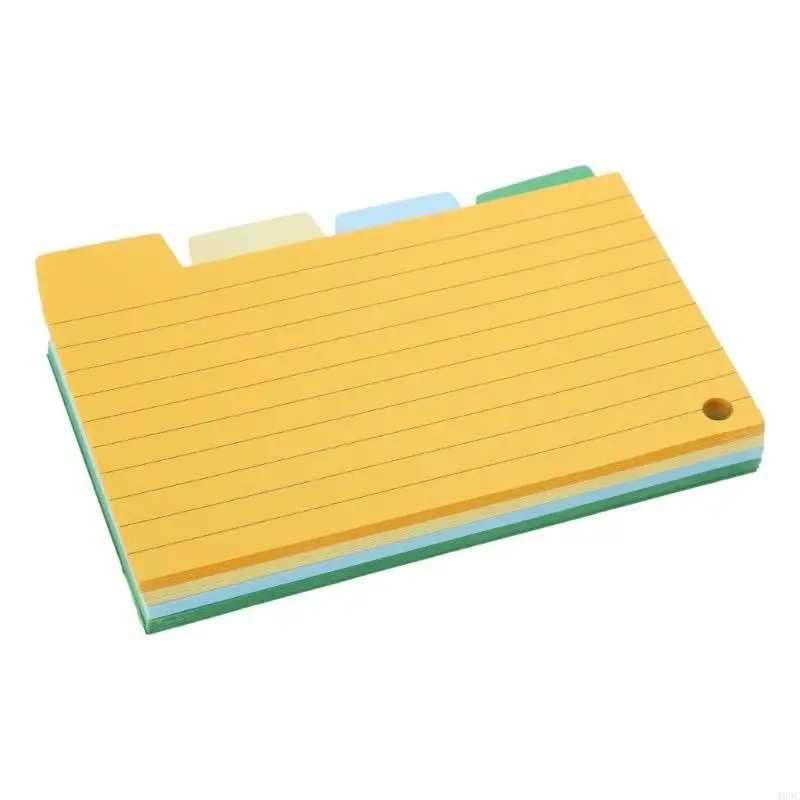 W89C 4 CORES TABBED INDEX CARTS, NOTA REVISÃO REVISÃO NOTA TEMPRE CARTOS PARA APRENDIZAR