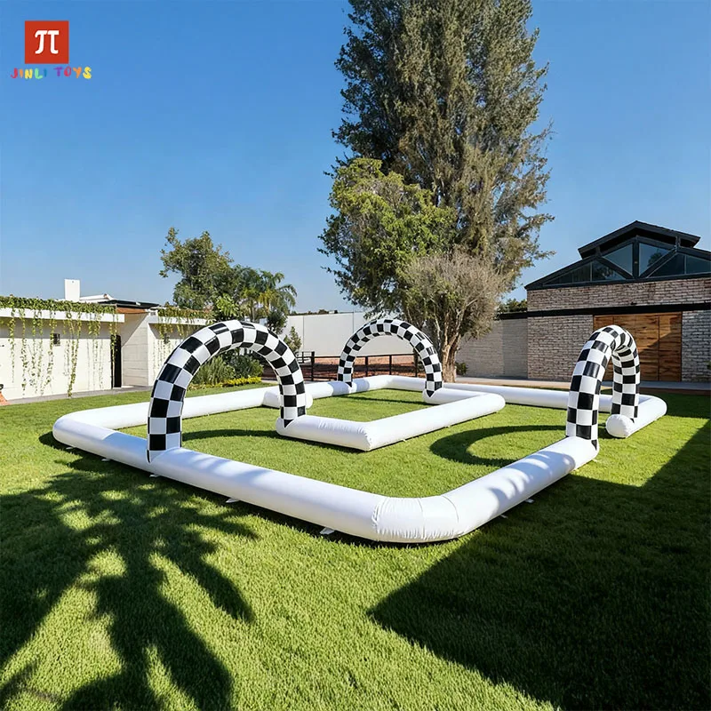 

10m inflatable track for mini bumper cars Inflatable race track, suitable for inflatable car races, go-karting, and other games