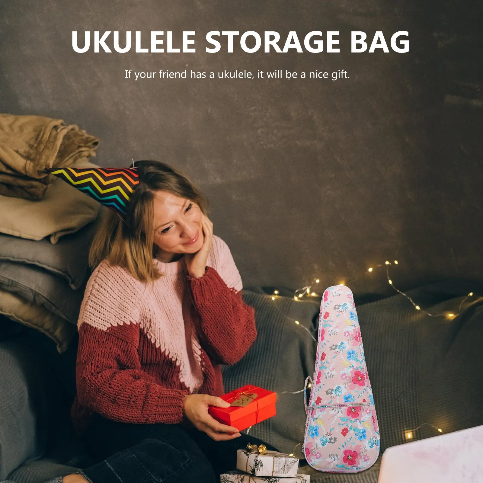 

Стильная сумка-рюкзак для укулеле из водонепроницаемого ПУ-хлопка, практичная сумка для хранения детских музыкальных инструментов