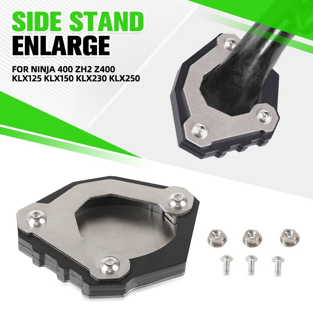 

Ninja 400 For Kawasaki ZH2 Z400 KLX125 KLX150 KLX230 KLX250 Motorcycle CNC Foot Side Stand Kickstand Extension KLX230R KLX230SM