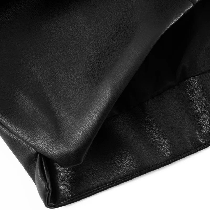 2026 ربيع وصيف جديد عالية الخصر بولي Leather السراويل الجلدية المرأة عادية فضفاض مرونة الخصر ألف خط واسعة الساق التخسيس التمهيد السراويل #4