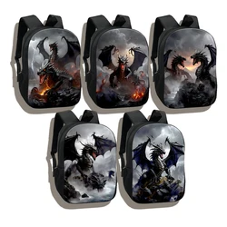 Ancient Black Dragon Backpack,School Student backpack,Outdoor Travel Bag,Go To School Package,Mochila