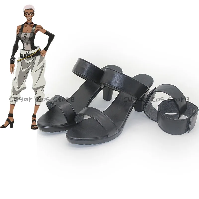 Gachiakuta Semiu Grier Cosplay Schoenen Laarzen Anime Zwarte Sandalen Met Hoge Hakken Halloween Carnaval Party Props Voor Volwassen Vrouwen Meisjes