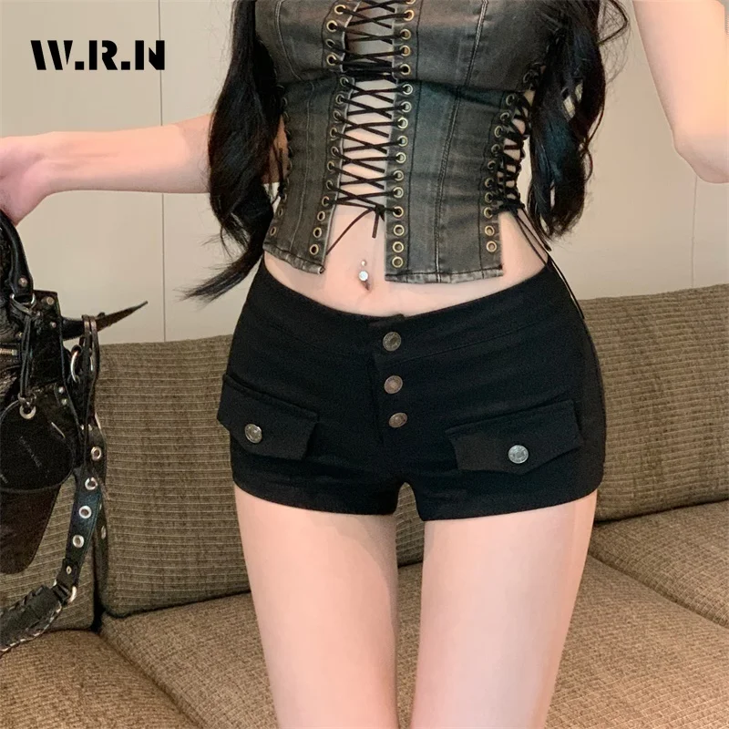 

E-Girl Hotsweet High Waist Casual Sexy Slim Shoujo Street Jean Shorts Women's Y2K 2000S Coquette Style Sheath Denim Shorts