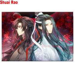 5d Diy diament malarstwo Mo Dao Zu Shi rysunek Wei Wuxian Anime 3D diament mozaika ściegu pełna diamentowe kwadraciki...