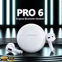 TWS Pro6 Earphone Bluetooth Headphones with Mic 9D Stereo Pro 6 Earbuds for Xiaomi Samsung Android Wireless Bluetooth Headset Ne