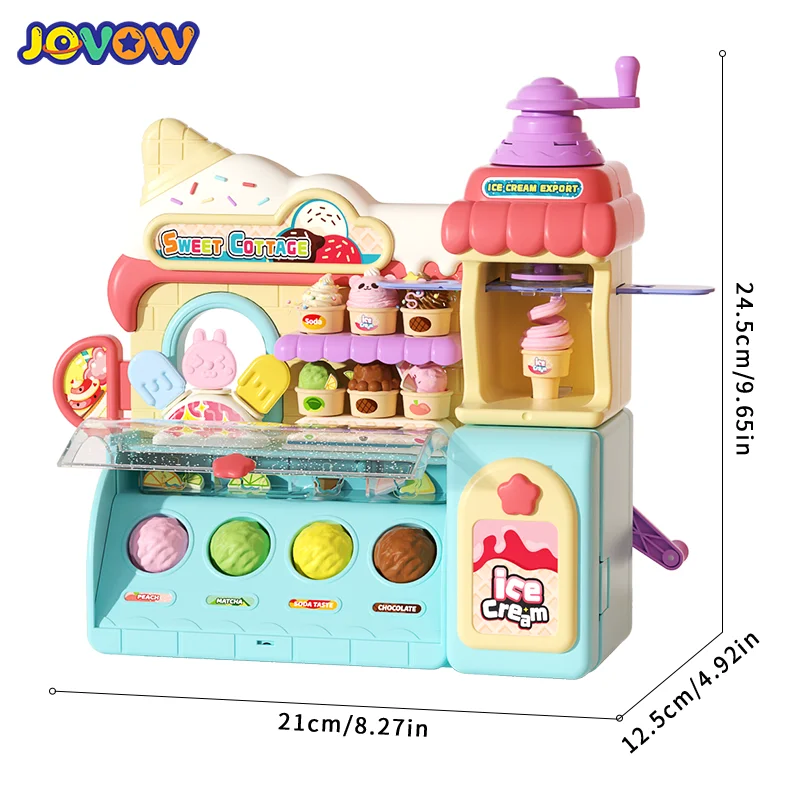 Machine à nouilles en argile colorée pour enfants, outils de pâte de jeu, Kit de moule à pâte à crème glacée, jouets Puzzle pour garçons et filles, cadeau d'anniversaire