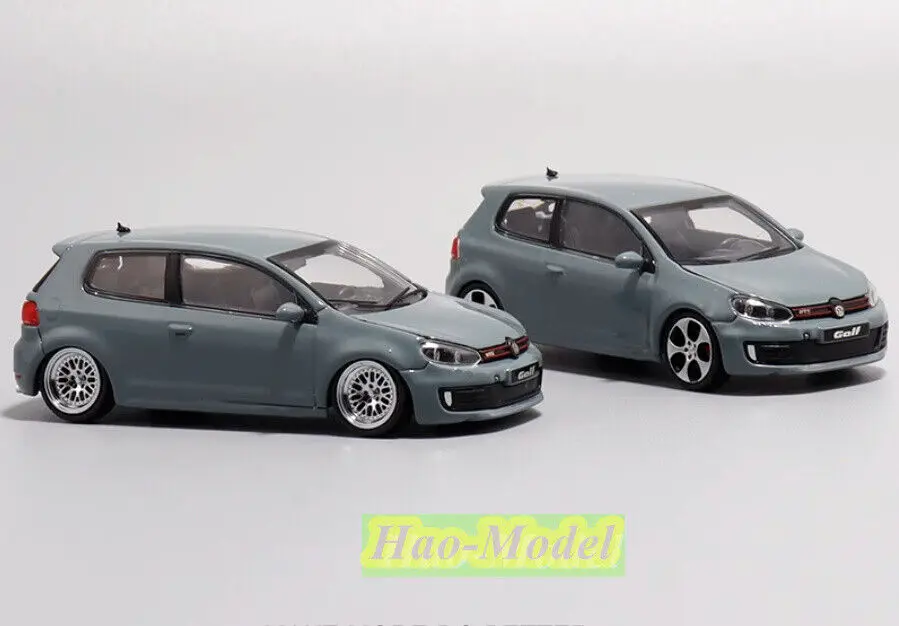 1/64 Dla Volkswagen MK6 GOLF GTI Model samochodu Alloy Diecast Zabawki Chłopcy Prezenty urodzinowe Hobby Wyświetlacz Kolekcja Ozdoby Niebieski/Szary