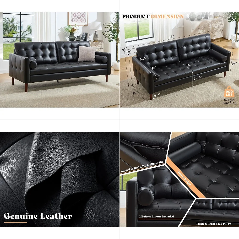 Sofá Loveseat, Sofás Modernos de Dos Plazas, Loveseat Pequeño para Espacios Reducidos, Loveseat Cómodo de Chenilla con Asiento Profundo y 2 Cojines