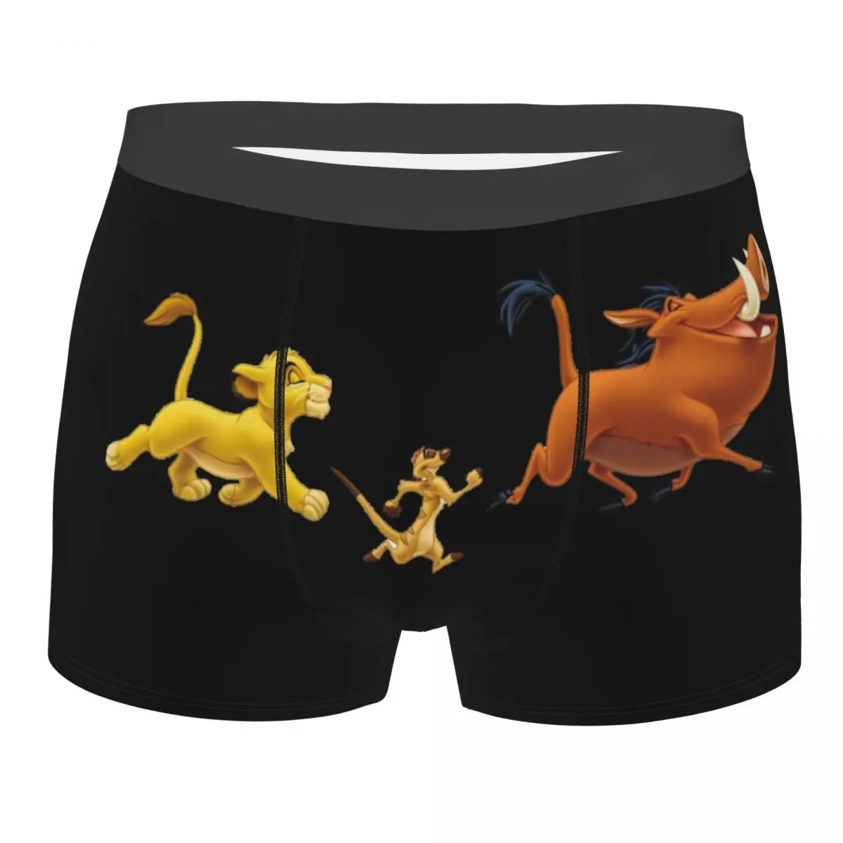 Customized Male Novelty Simba Pumbaa The Lion King Hakuna Matata Underwear Kawaii Boxer Briefs Stretch Shorts Panties Underpants