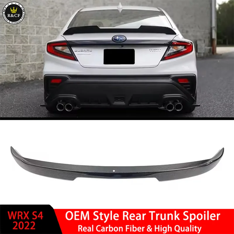 Carbon Fiber Spoiler 2022 WRX S4 OEM Style Carbon Fiber Rear Spoiler Duckbill Trunk Wing For Subaru WRX S4 2022 Rear Spoiler