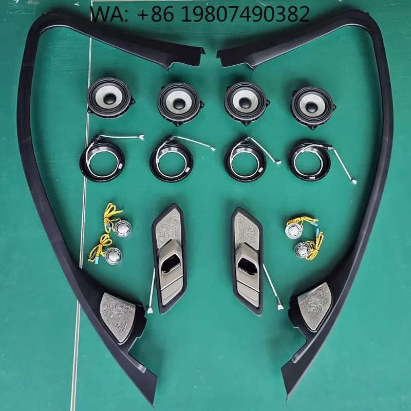 16 In 1 Tweeter Horn LED Atmosphere Upgrade Kit, 64 Color Dynamic Interior Ambient Strip Fit 2020-2022 G20 Compact Sedan Speaker