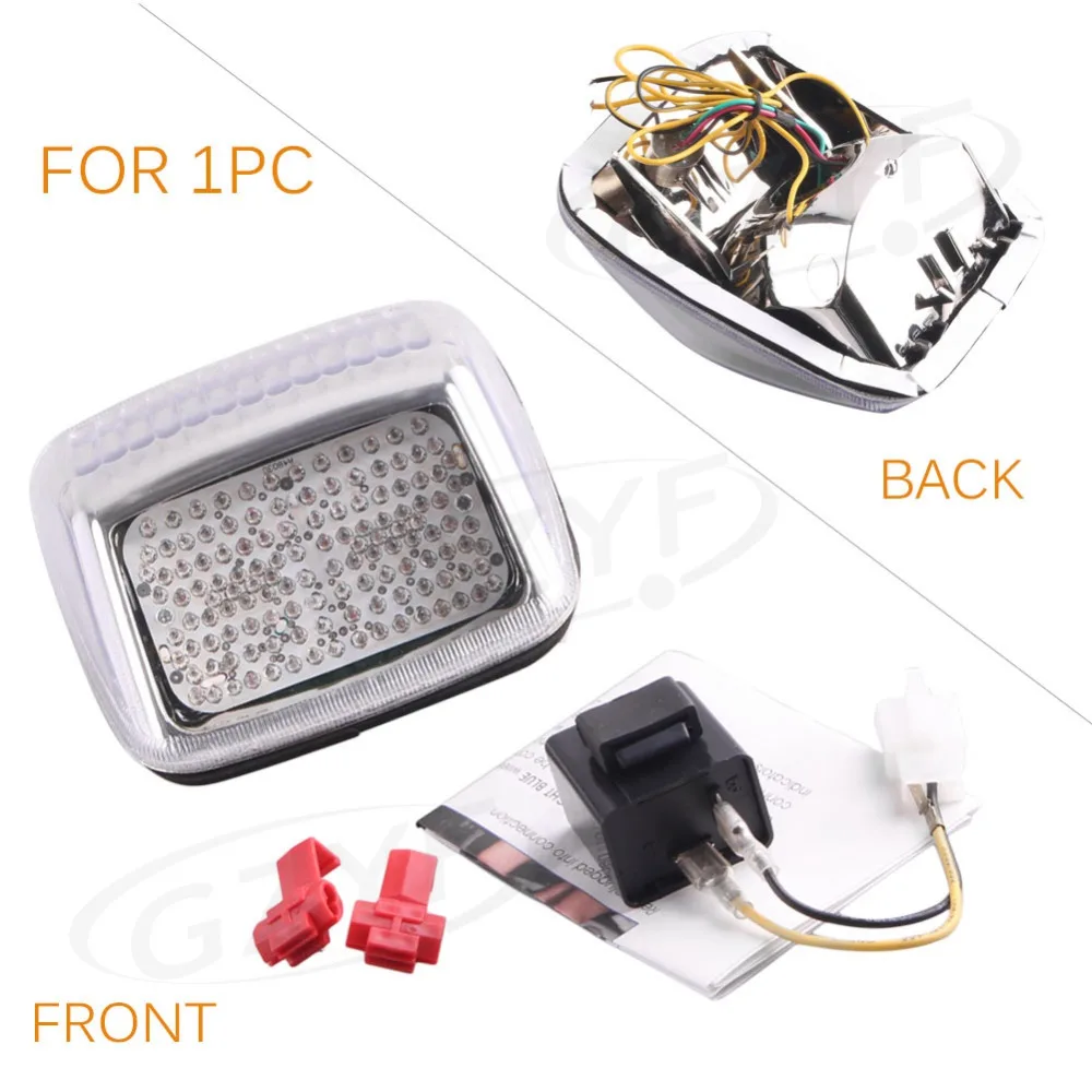 

For Harley Davidson Deuce LED Rear Tail Brake Light Turn Signal Lamp Taillight Integrated Clear