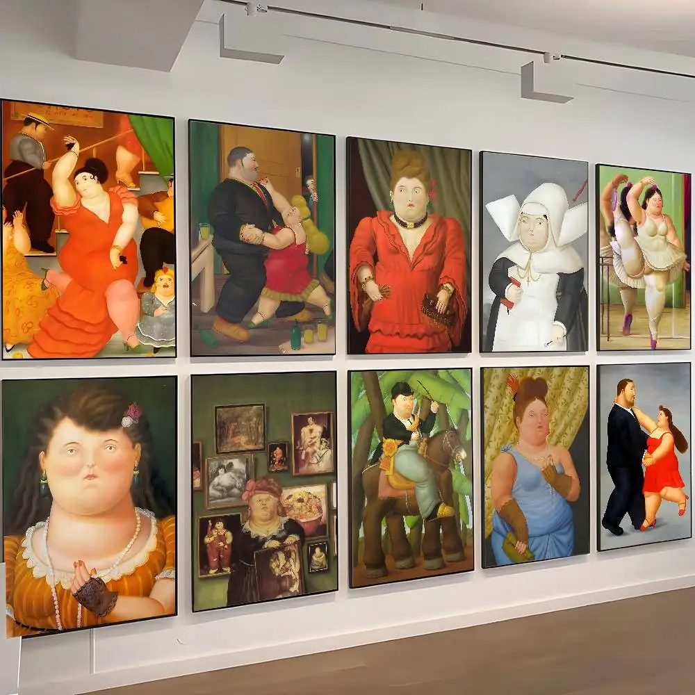 Póster famoso de Fernando Botero Dacing, impresión A5, A4, A3, A2, Arte de la pared Decoración para habitación, oficina, regalo para fanáticos