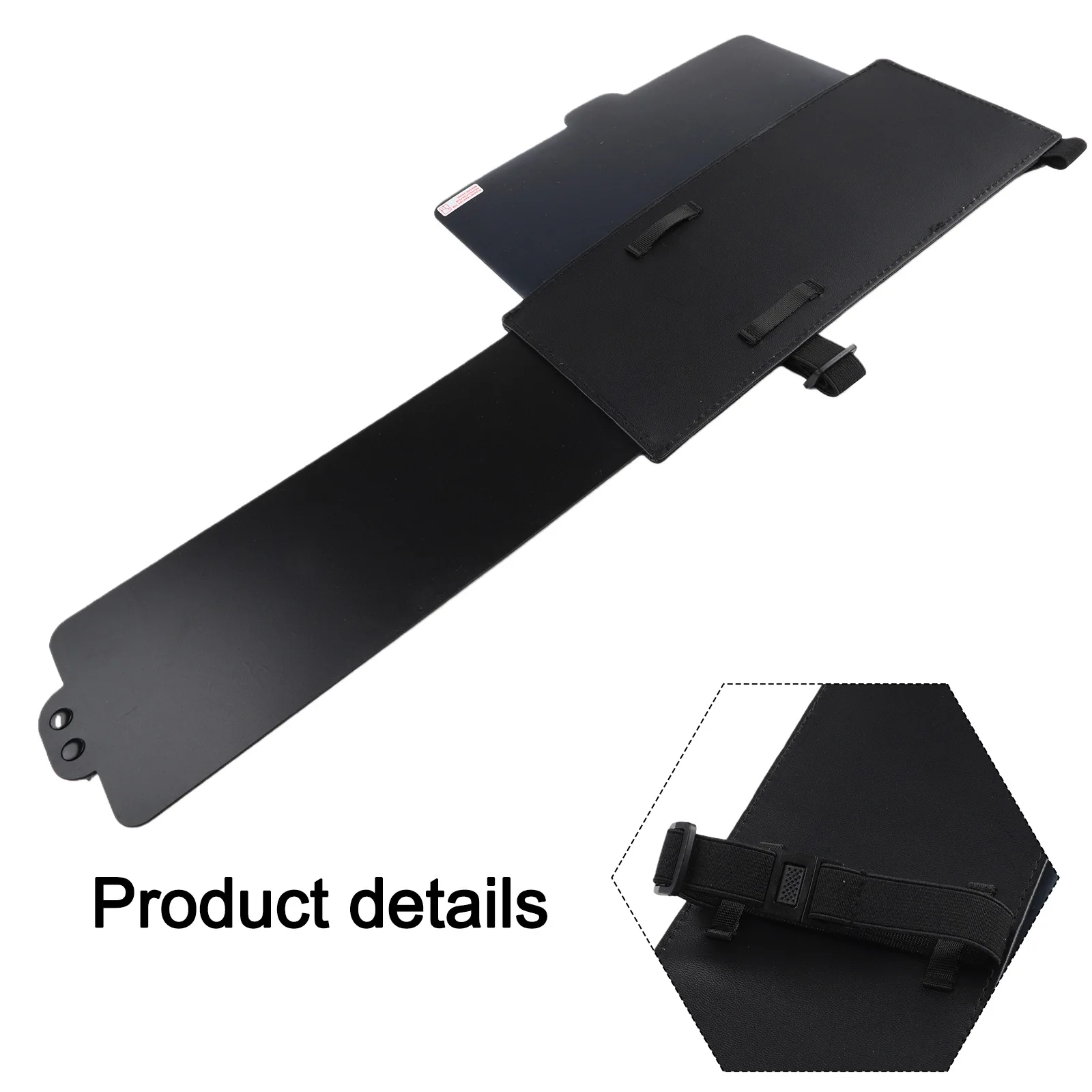 31*13cm Anti-glare Visor Retractable Sun Visor For Vehicles Extended Sun Visor Sleek Leather Finish Dual Design With Clips