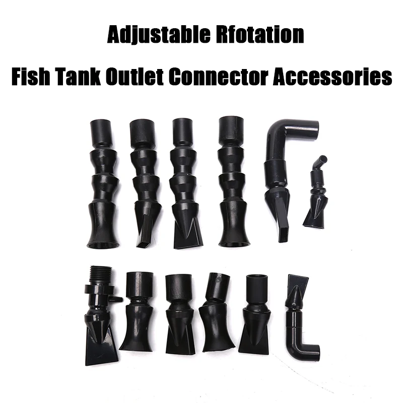 Fish Tank Pump Duckbill Nozzle Adjustable Aquarium Filter Pump Rotating Water Outlet Return Pipe Connector Plumbing Fitting