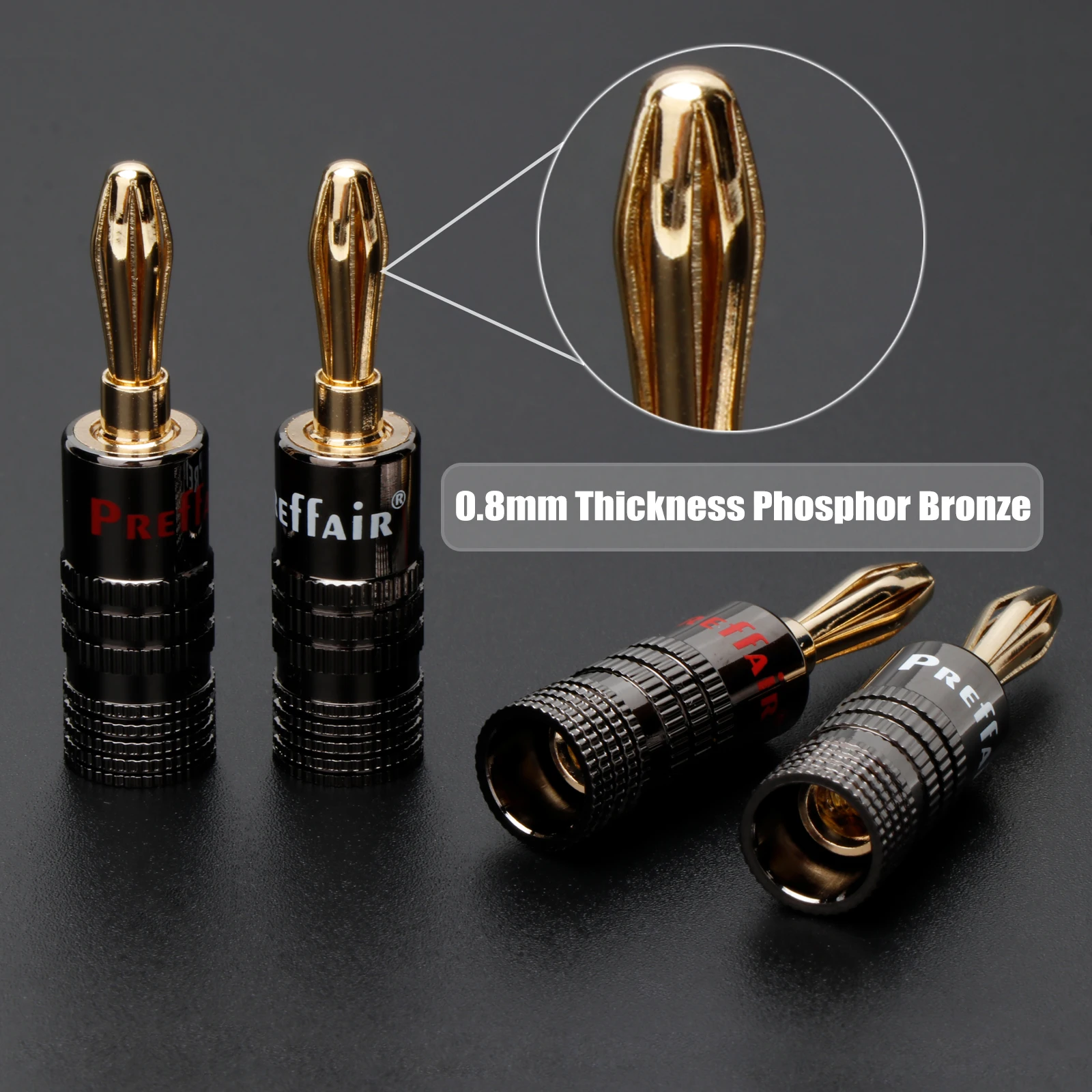 2 mm Kupferdraht, vergoldeter Bananenstecker, Lautsprecherkabel, geflochtener Draht, Steckverbinder – Detail 5