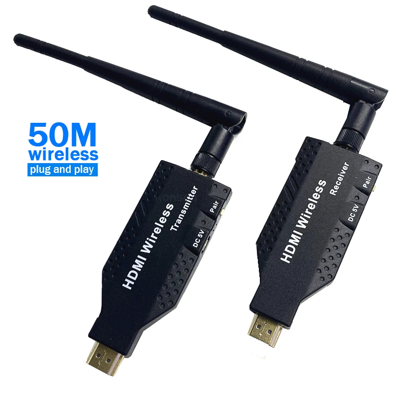 

Wireless HDMI Extender 50M 1080P Wireless HDMI Video Extender Transmit WiFi Screen Share Switch for Camera Live Laptop PC HDTV