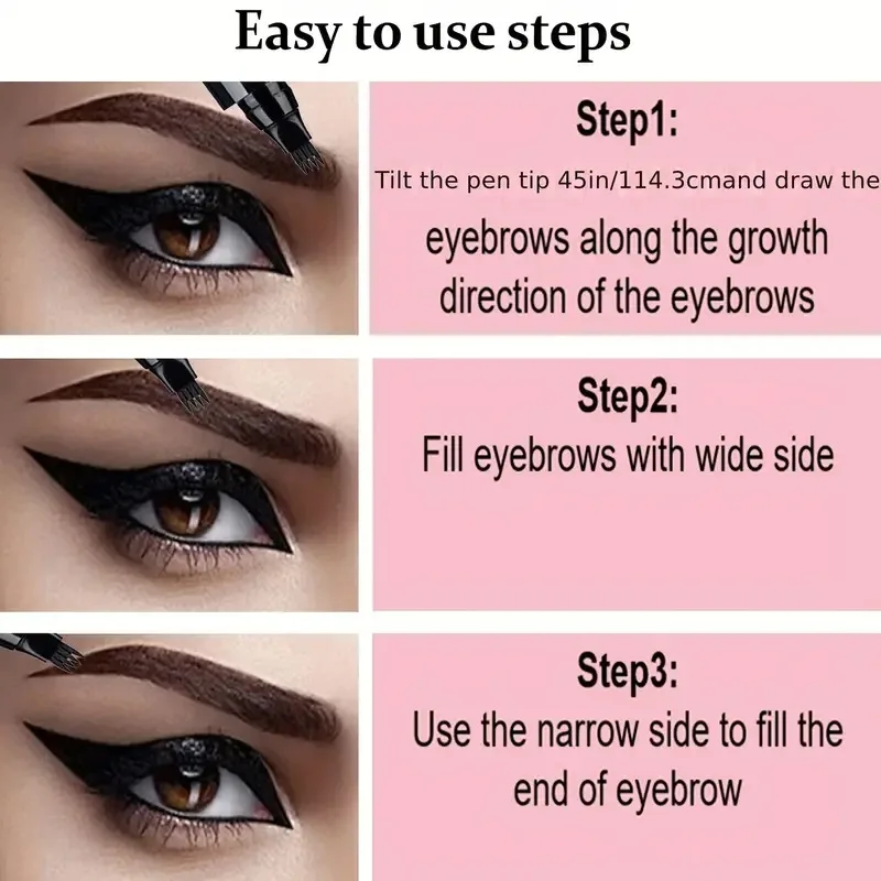 Eyebrow Pen Eye Brown Makeup Eyebrow Pencil with a Micro-Fork Tip Applicator Creates Natural Looking Brows Effortlessly