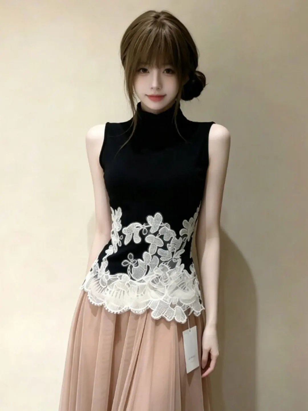 

Elegant Two-Piece Set Summer 2026 Casual Style Comfortable Fit Vest And Long Skirt High Waist Printed Comfortable Mid-Summer ...