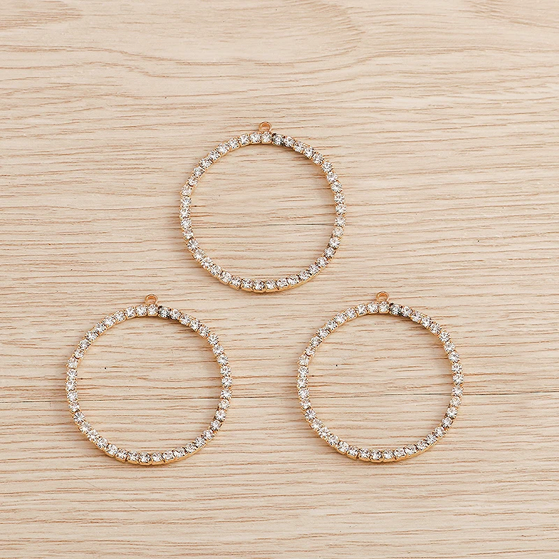 Tusember 5 Stück Kristall-Dreieck-Rund-Quadrat-Anhänger für Schmuckherstellung DIY Halskette Ohrringe Armband Handgemachtes Zubehör – Detail 2