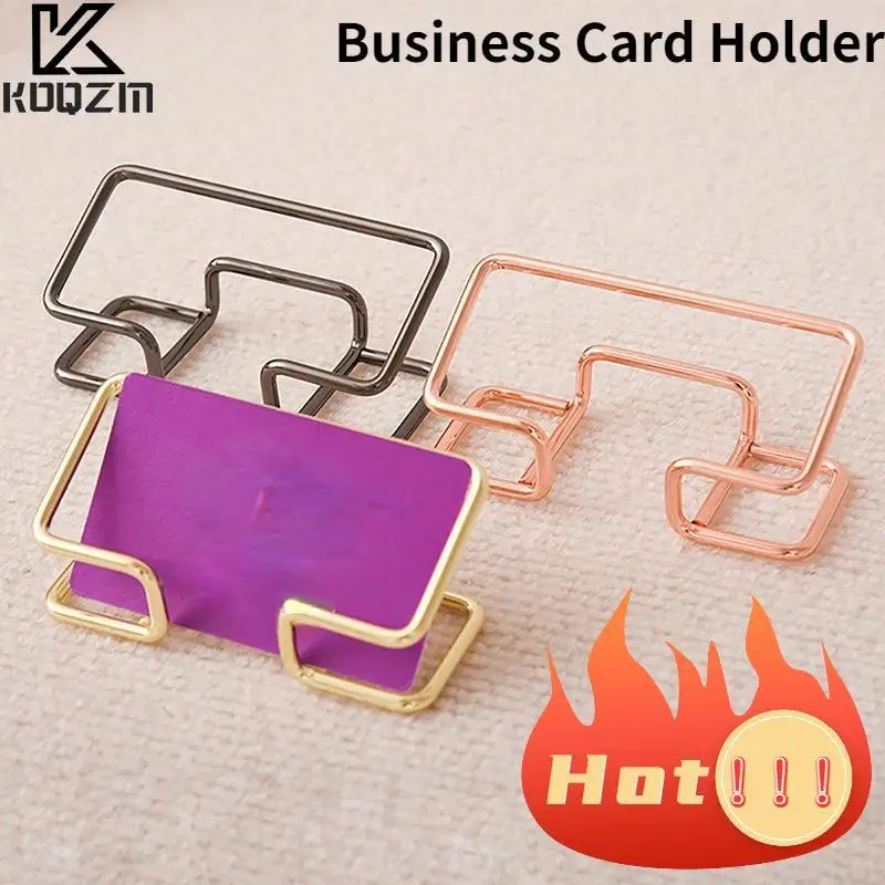 Business Card Holder Stand - Desk Organizer & Display Bracket for Office Supplies, Professional Card Storage Rack for Reception