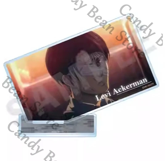 

Genuine Attack on Titan Levi Ackerman TV Cosplay Acrylic Oblique Cutting Figure Stand Cartoon Be Injured Standing Sign Xmas Gift