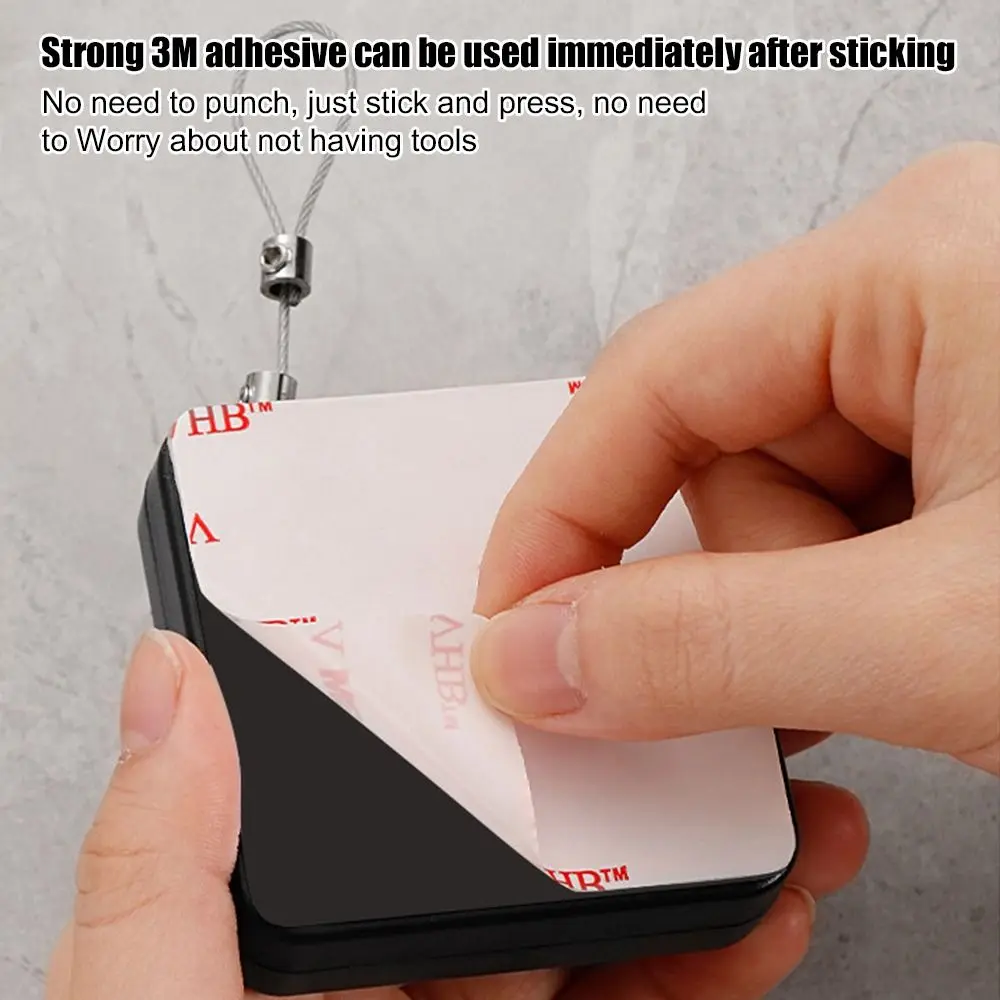 Black White Telescopic Door Device Punch Free Non Punching Door Closing Device Bold Drawstring Bold Wire Pull Automatic Sensor