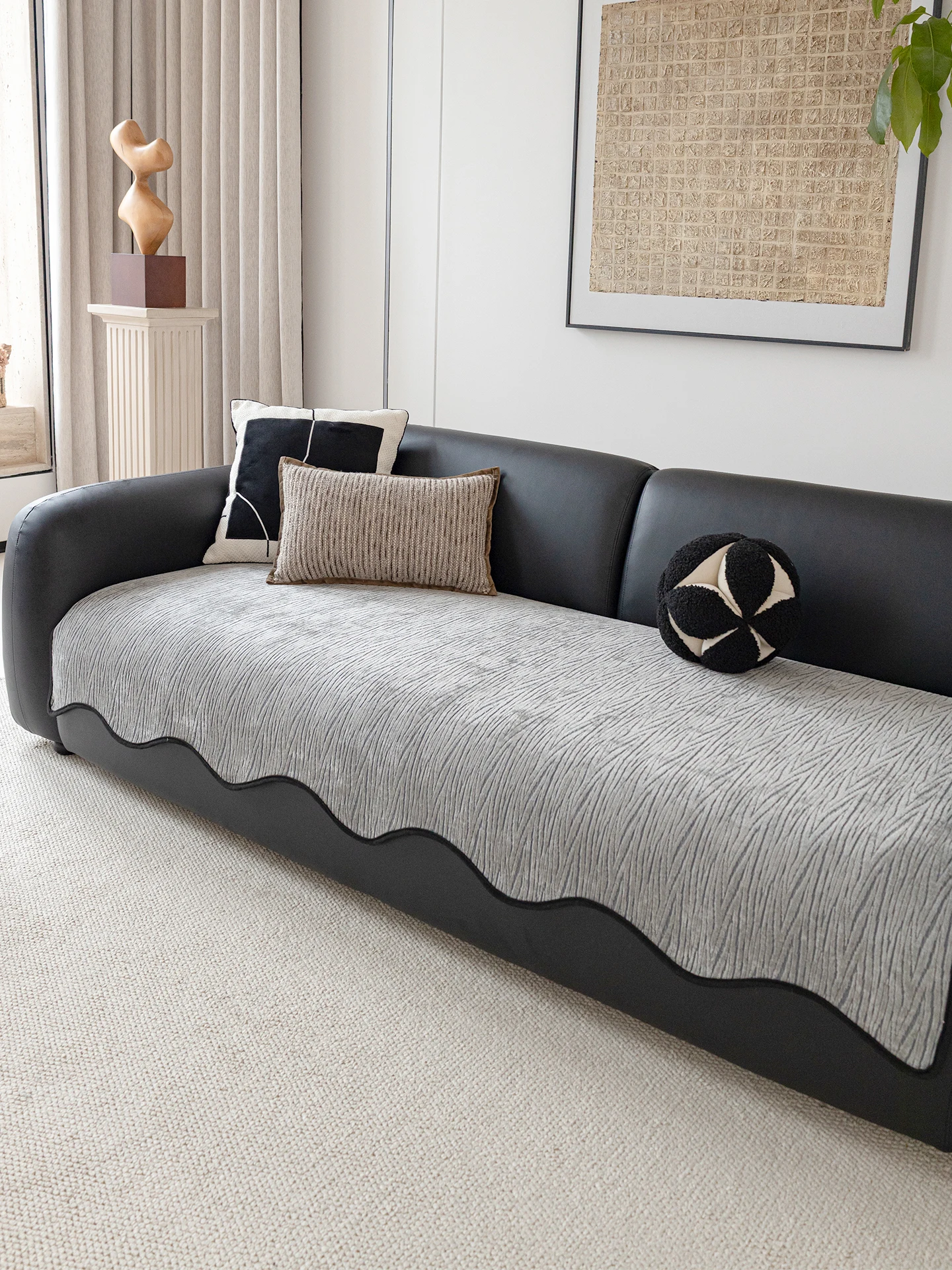 

Новинка 2026 года, цельный фиксированный диван Ele, бархатный противоскользящий чехол Cuion Snail, универсальный для всех сезонов, подходит для всех песо...