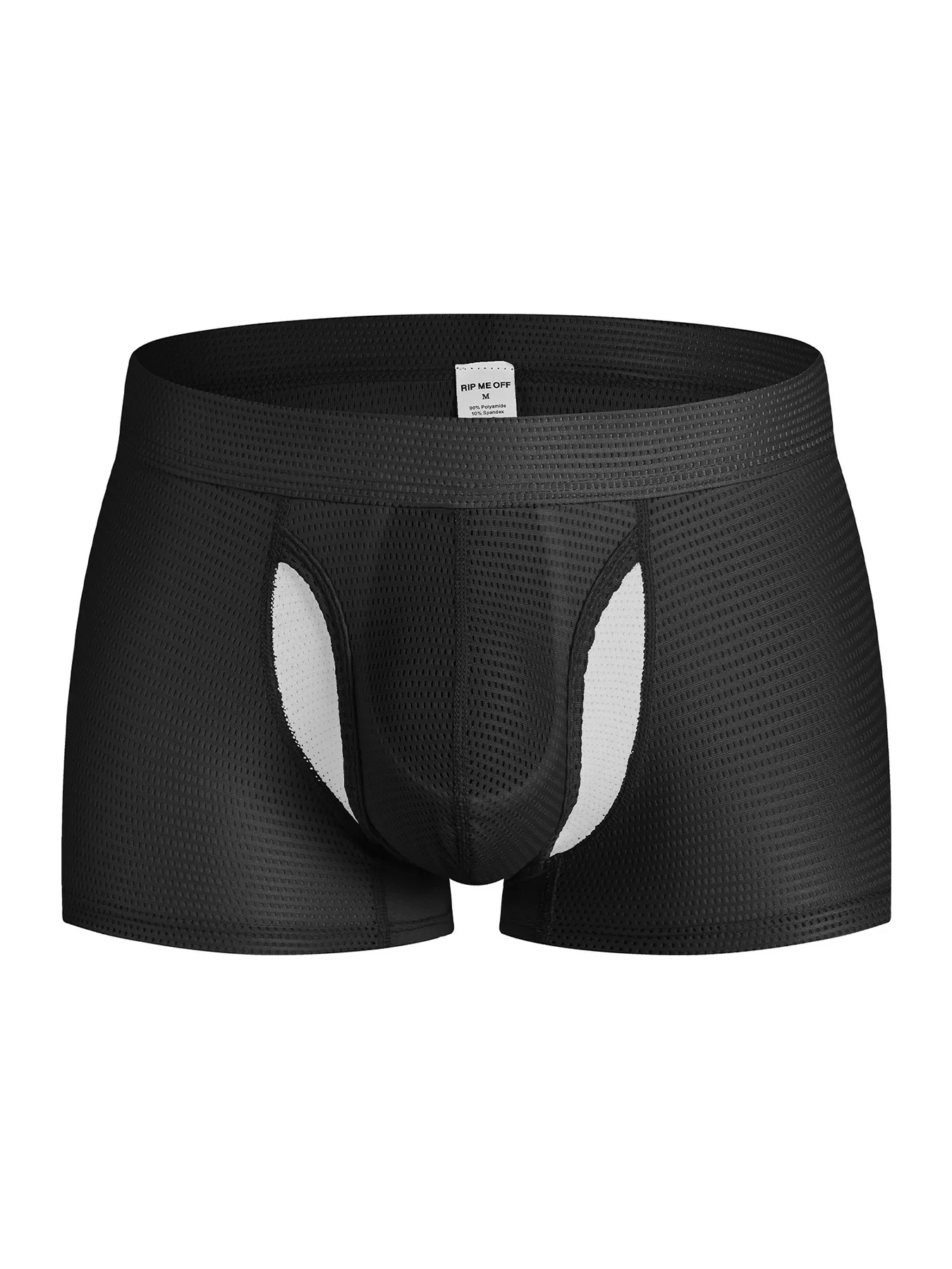 Plus Size S-XL Open Front Underwear Men Cotton Sexy Men's Boxer Shorts Panties Comfortable Soft Male Boxers U Convex Lingerie