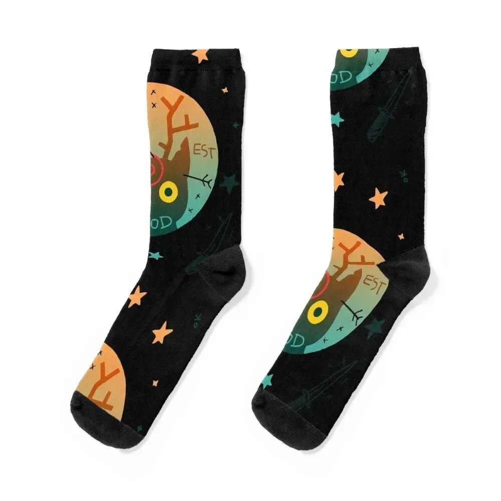 Night In The Woods Forest God Socks Novelties set Stockings compression Woman Socks Men's